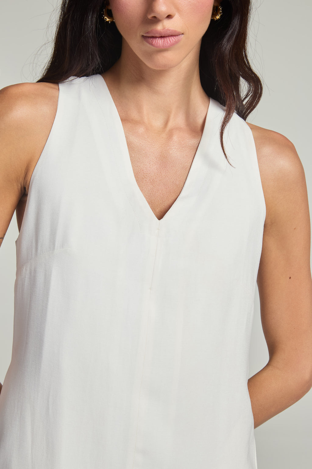 Vestido em alfaiataria - Off White