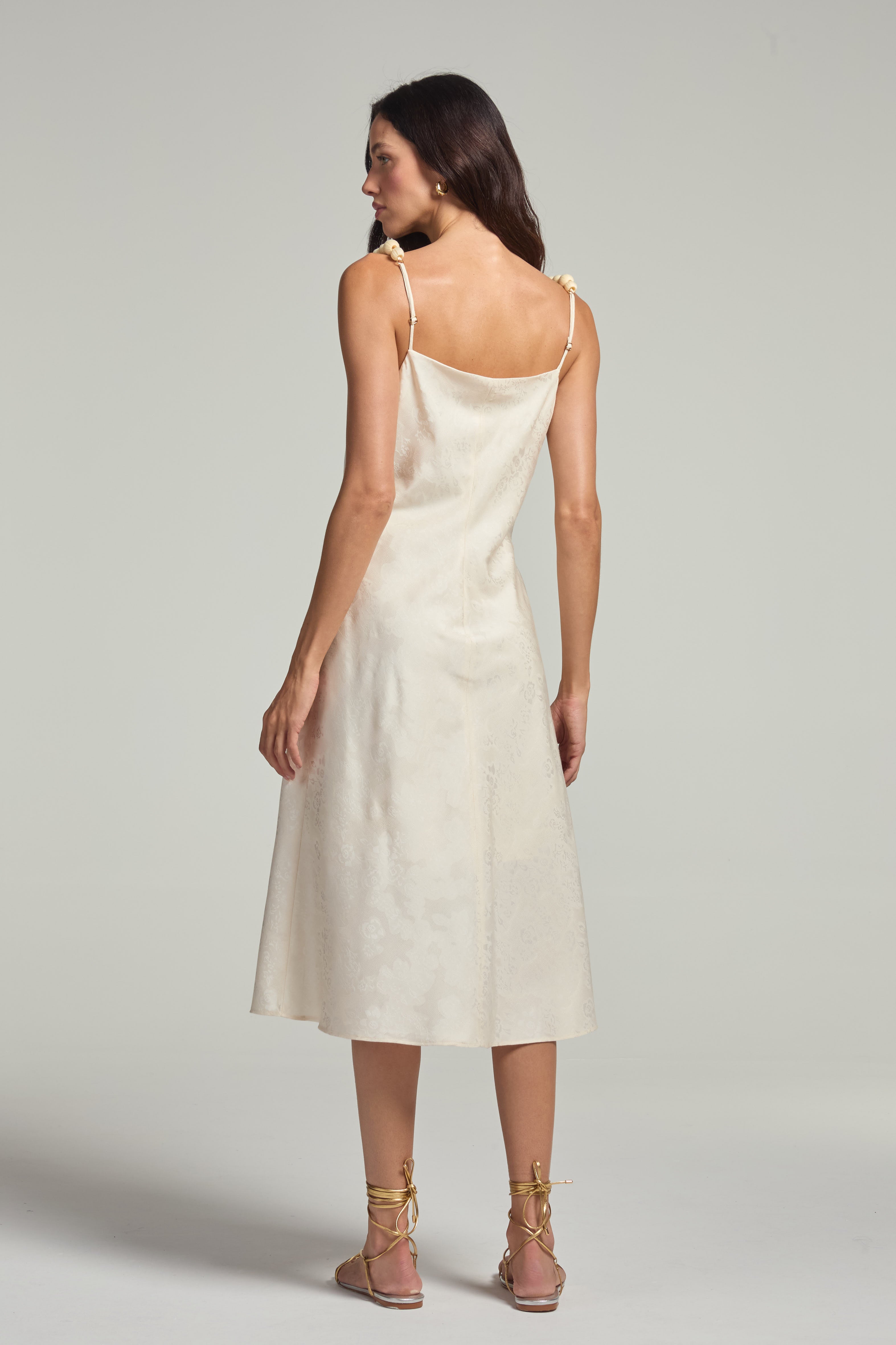 Vestido em jacquard - Papel