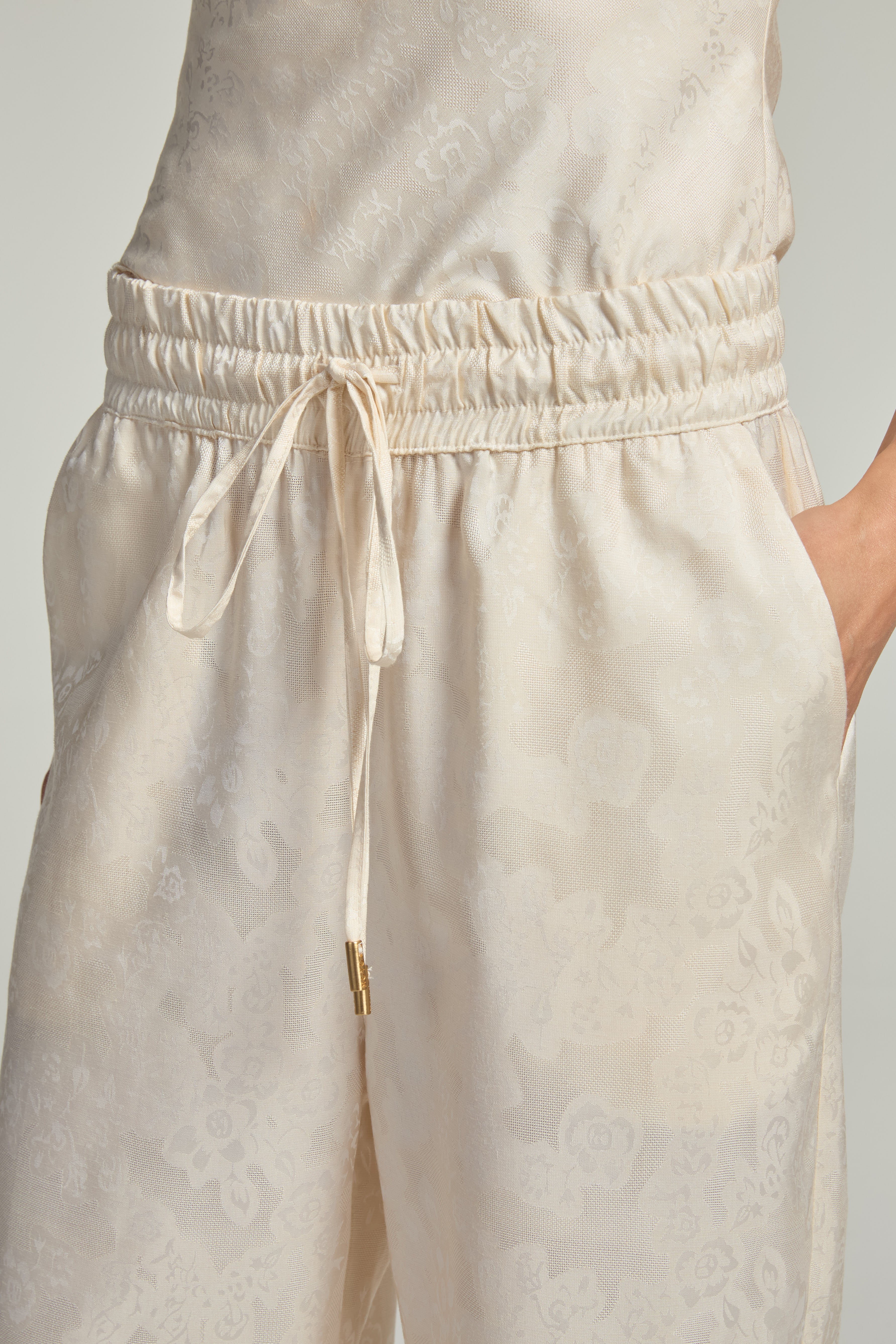 Calça em jacquard - Papel