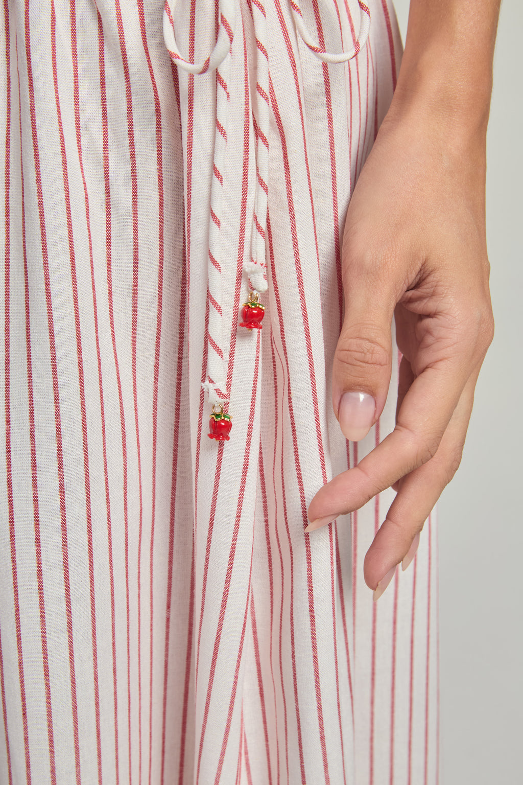 Vestido em linho - Listrado