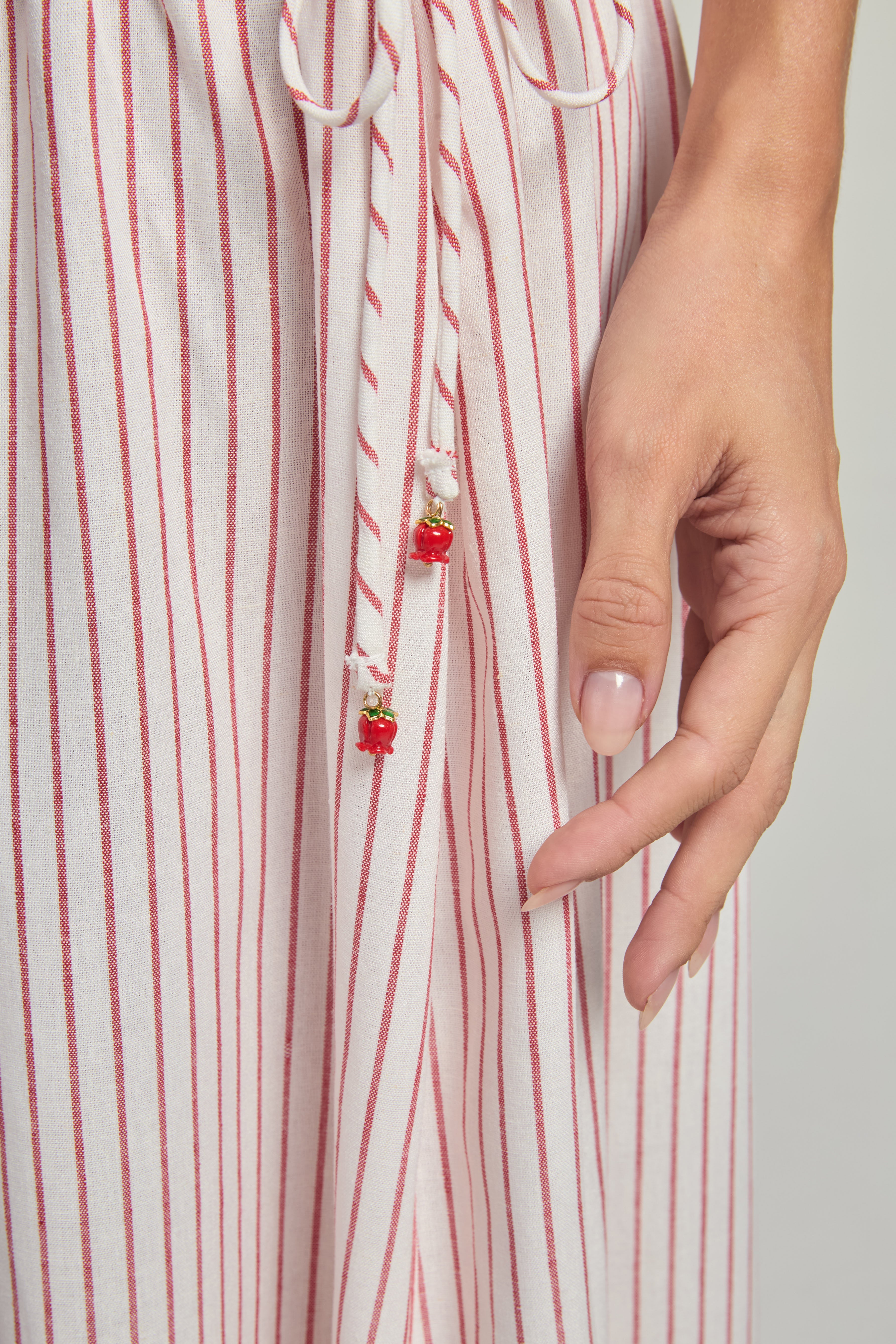 Vestido em linho - Listrado