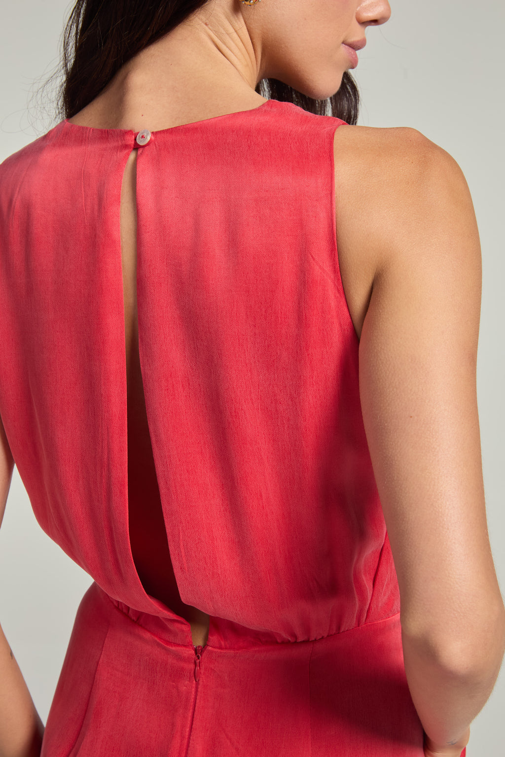 Vestido em cupro - Vermelho