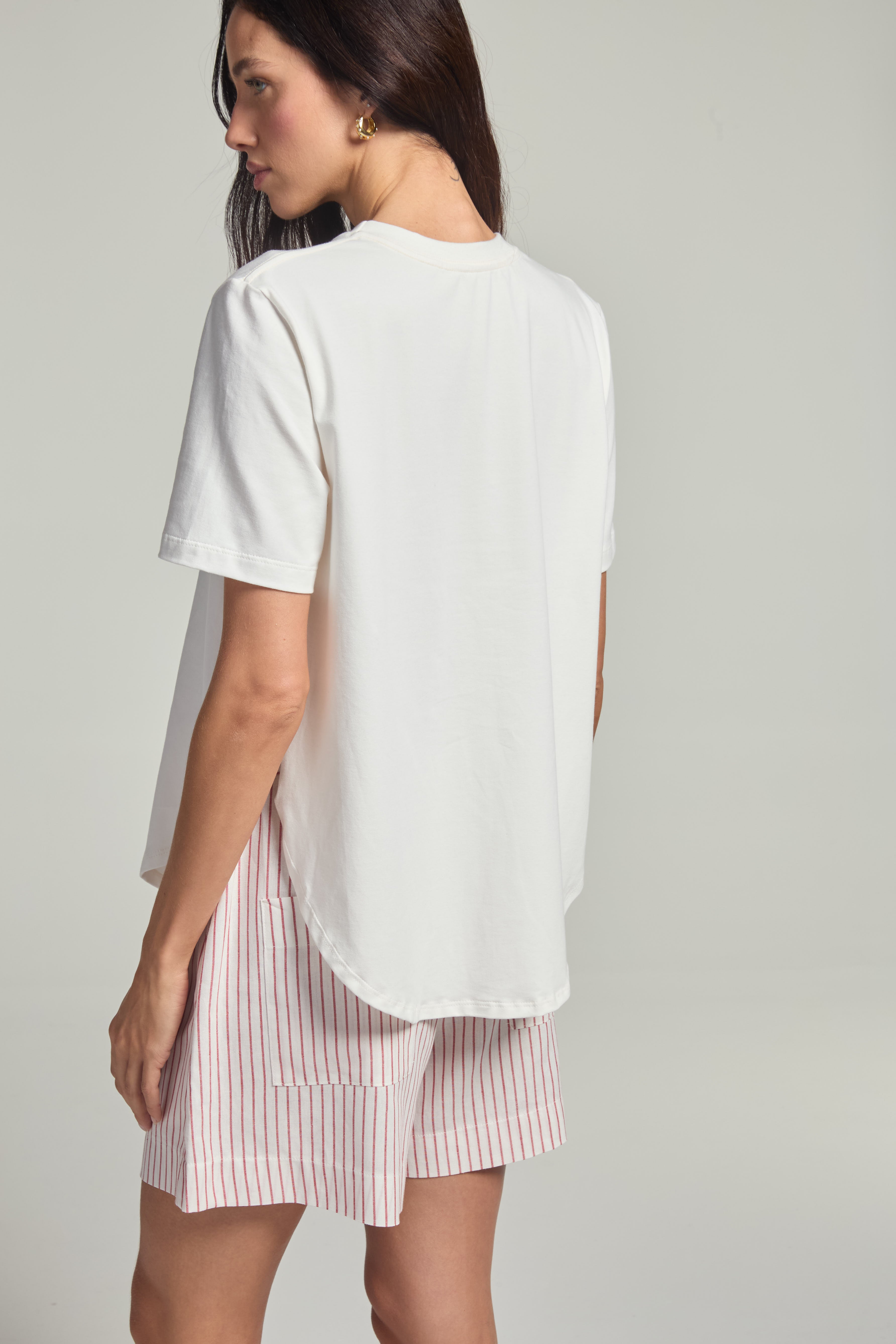 Camiseta em malha - Off White