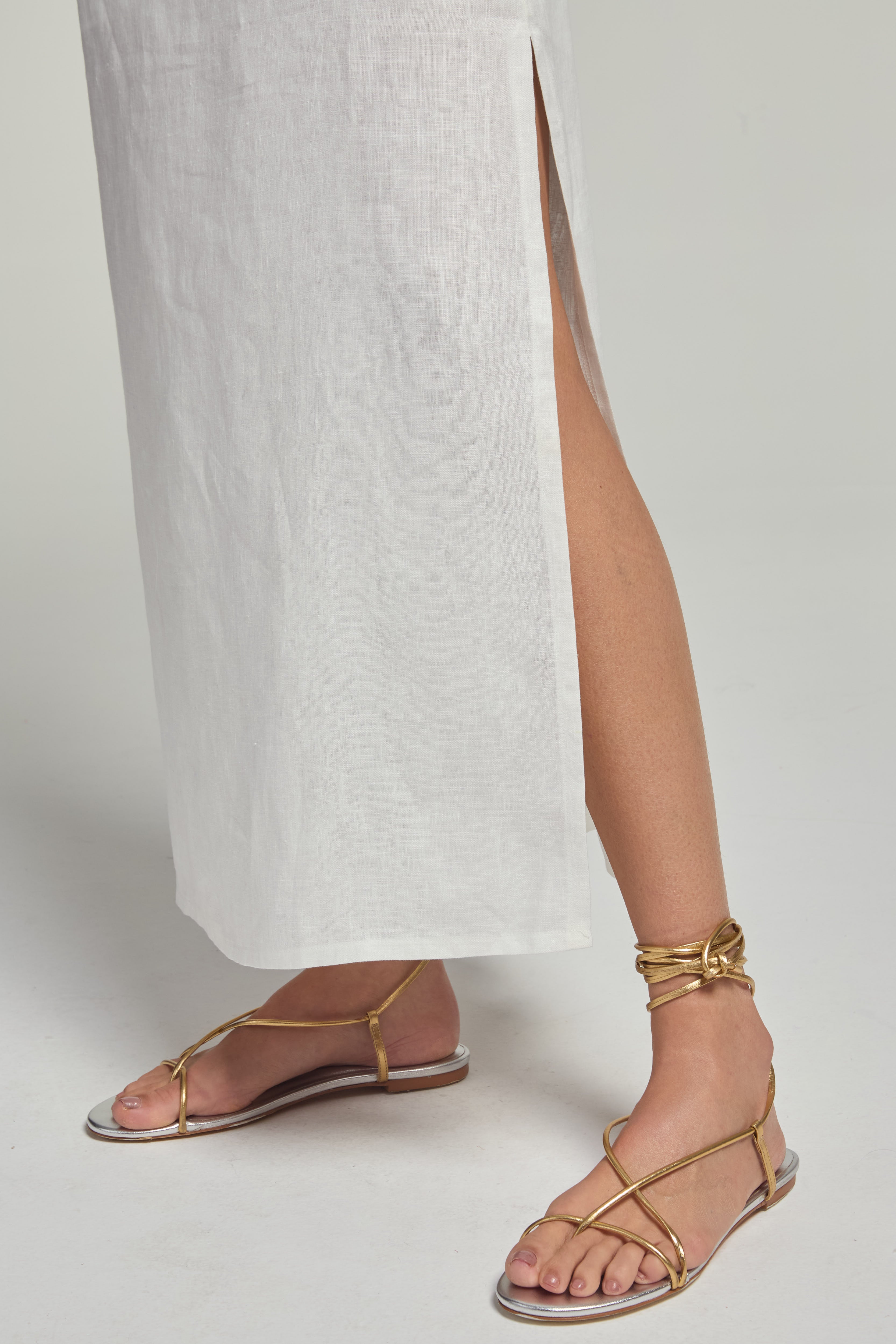 Vestido em linho - Off White