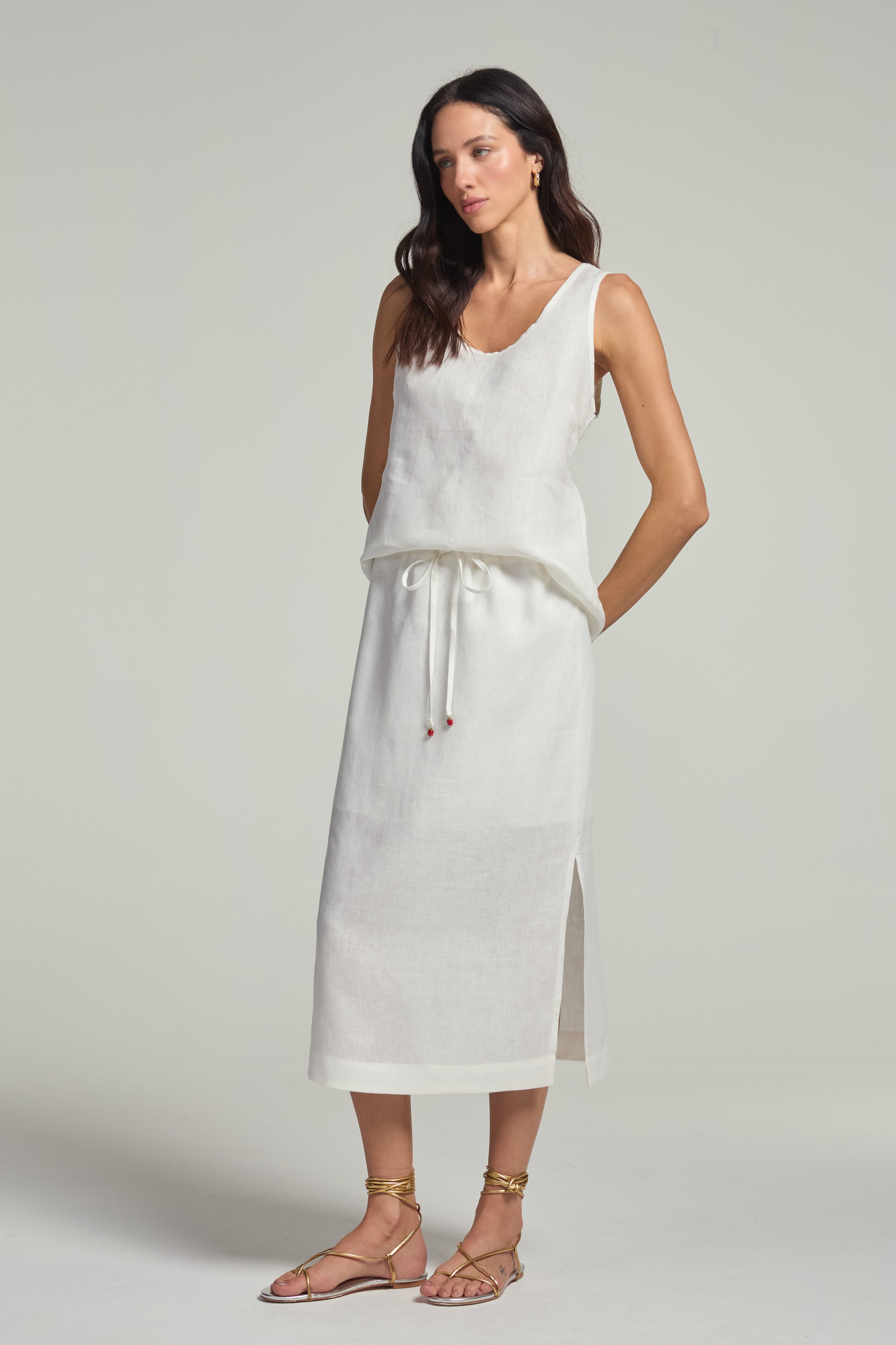 Regata em linho - Off White