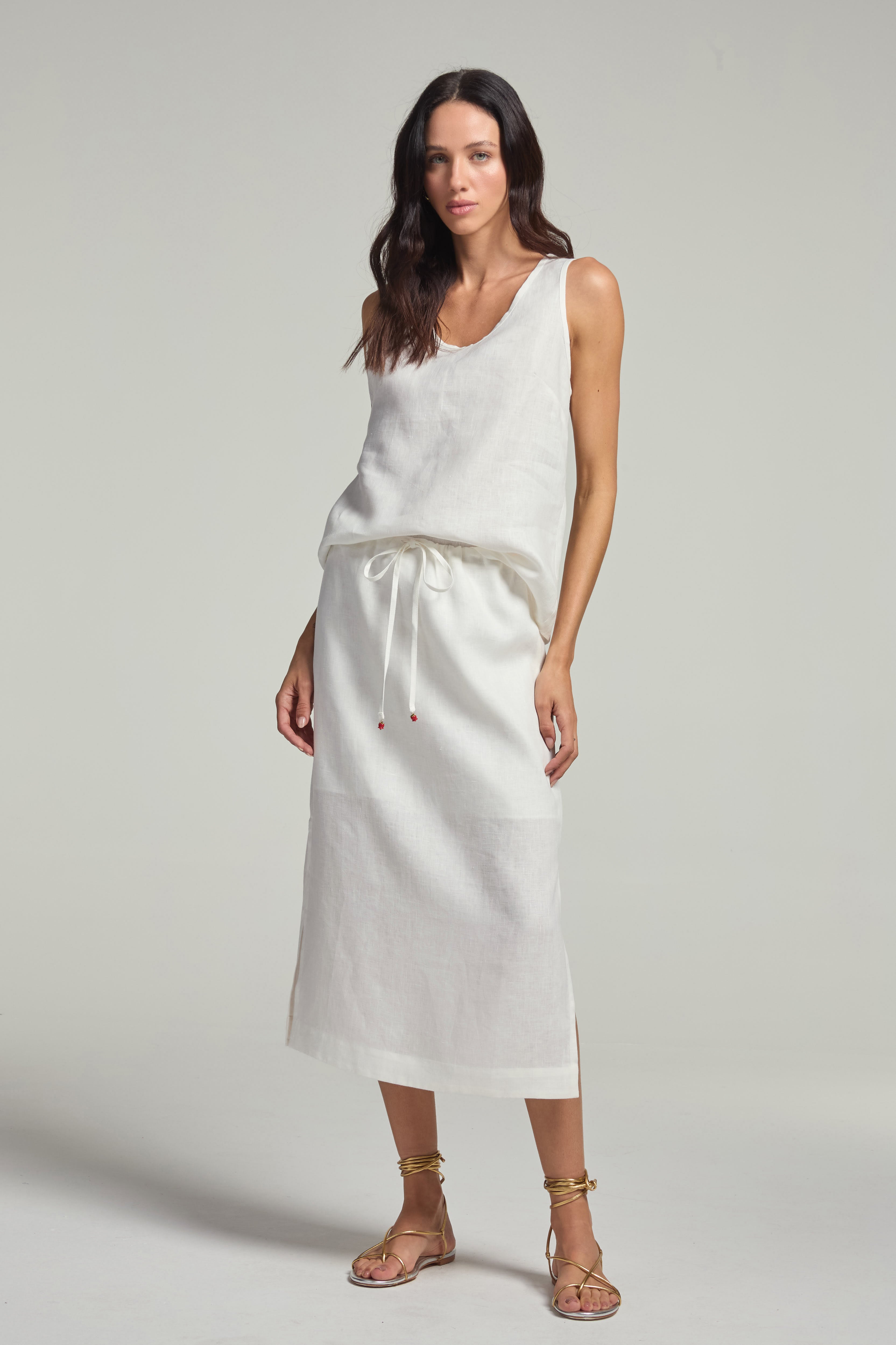 Saia em linho - Off White