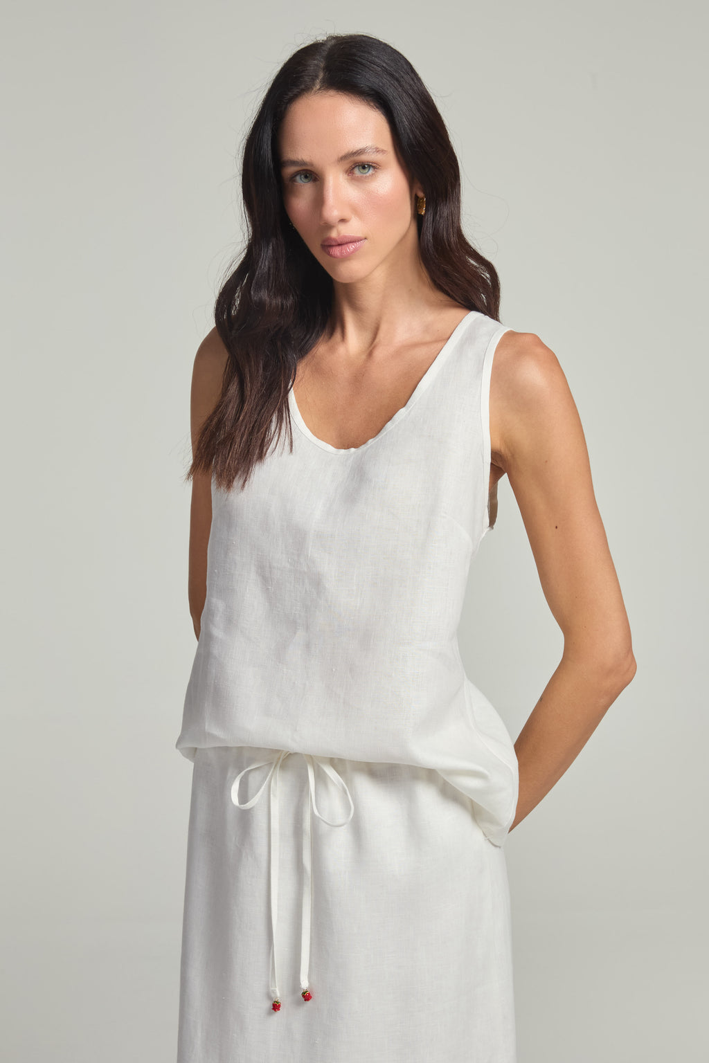 Regata em linho - Off White