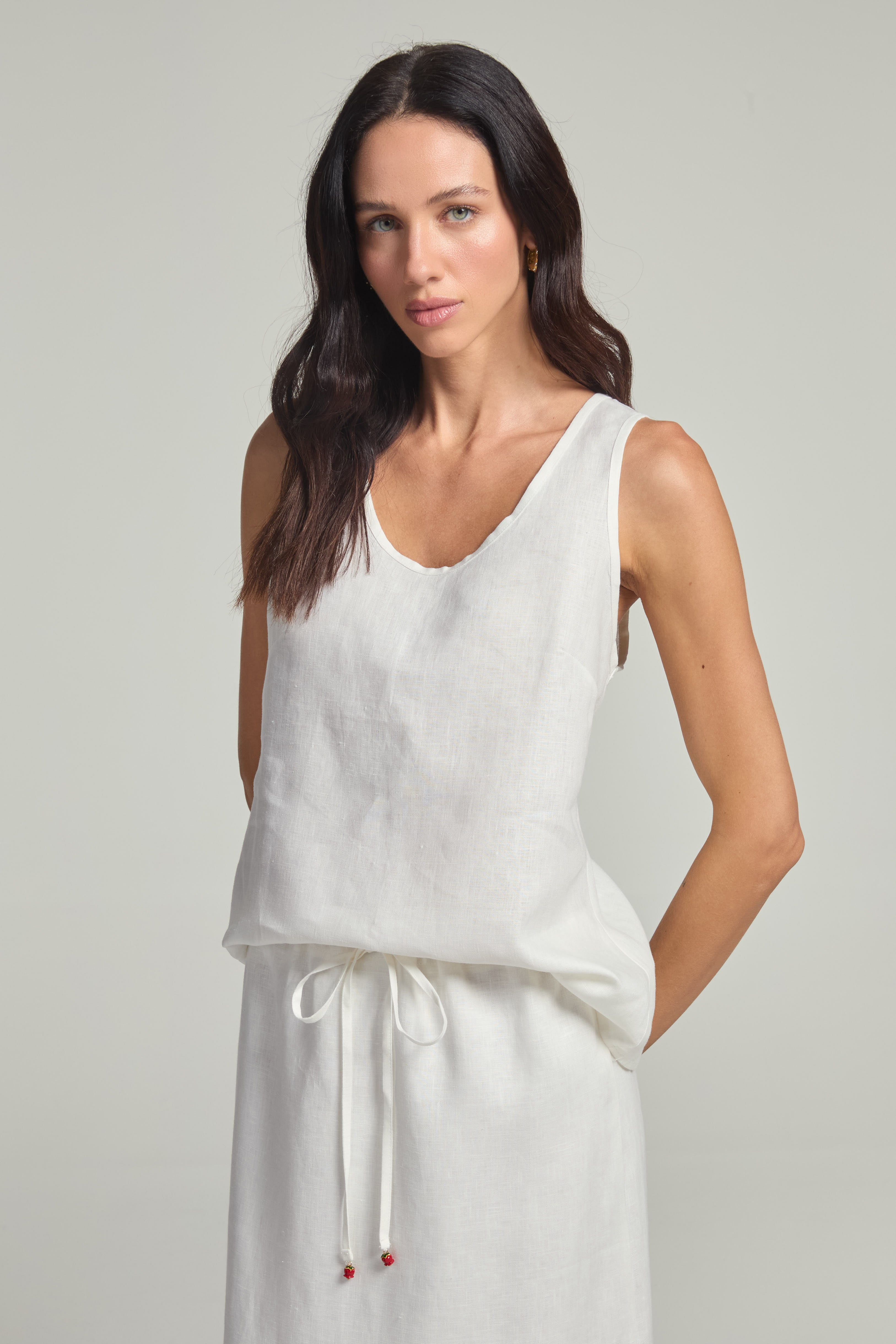 Regata em linho - Off White