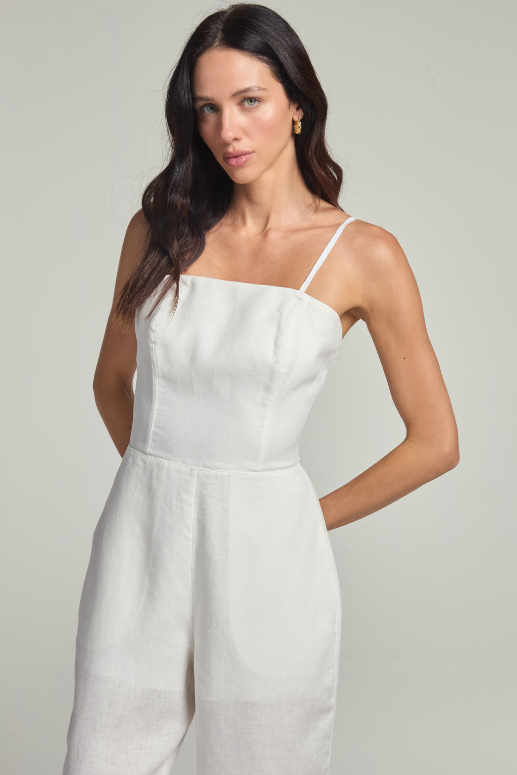 Macacão em linho - Off White