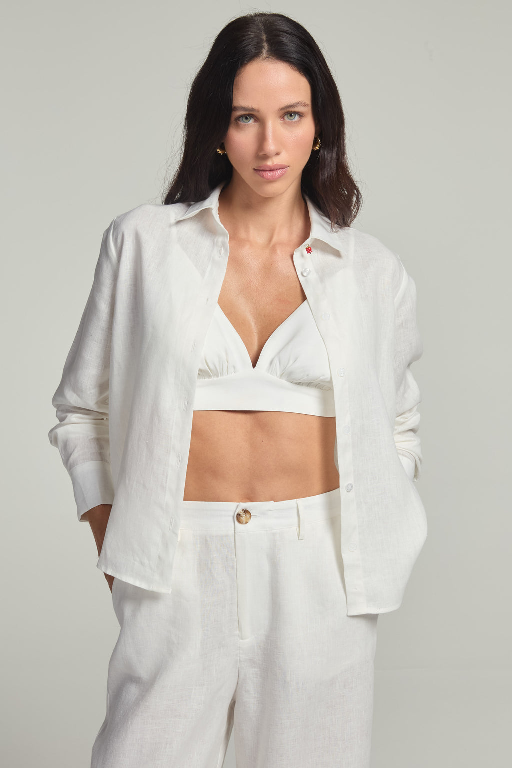 Camisa em linho - Off White