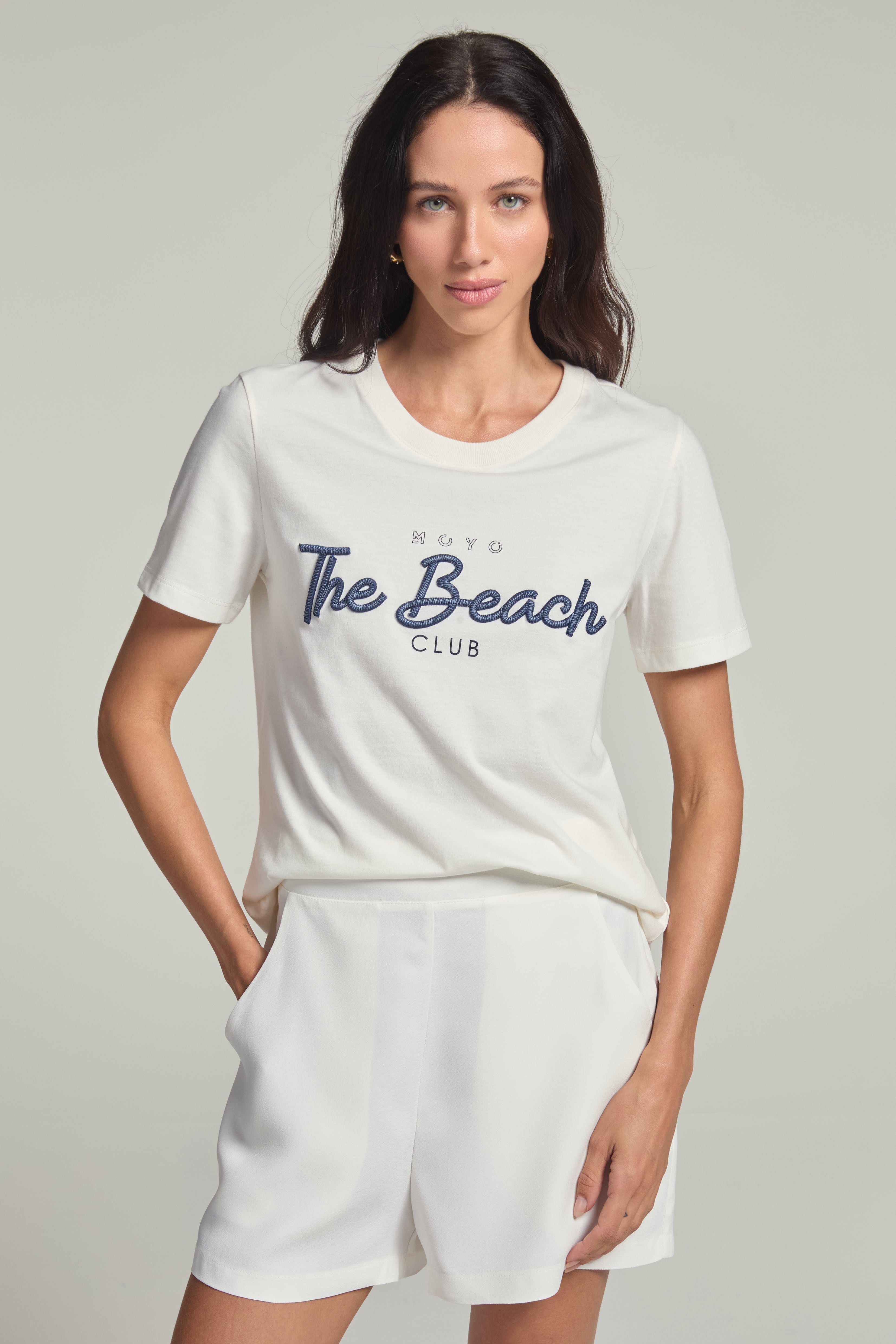 Camiseta em malha - Off White