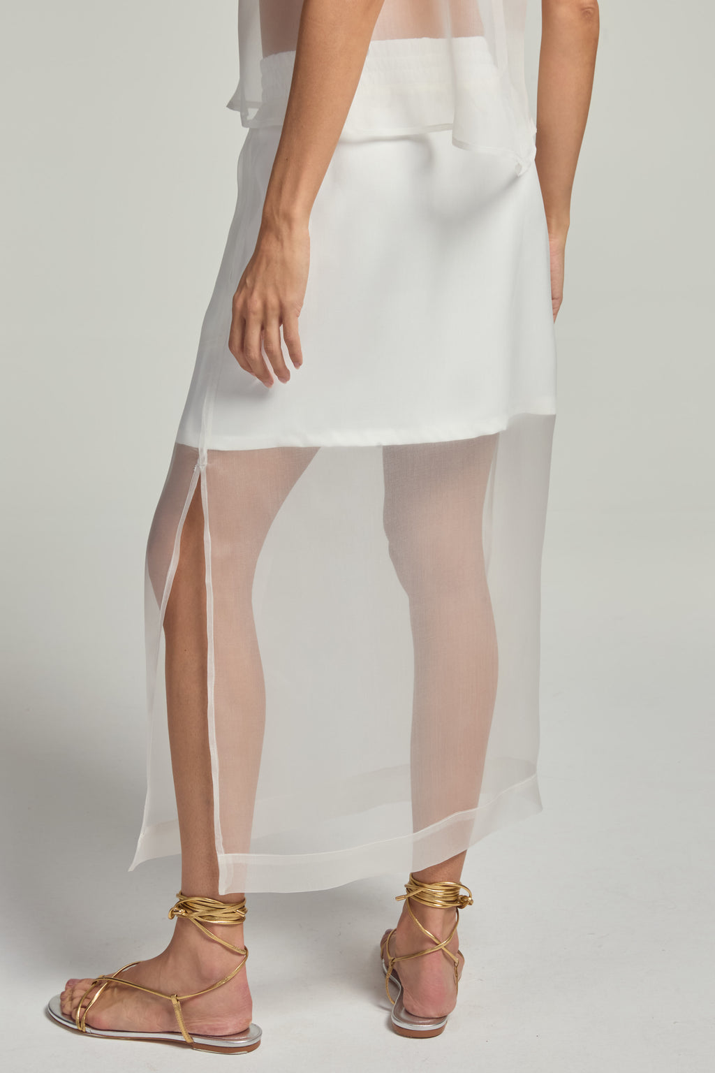 Saia em organza - Off White