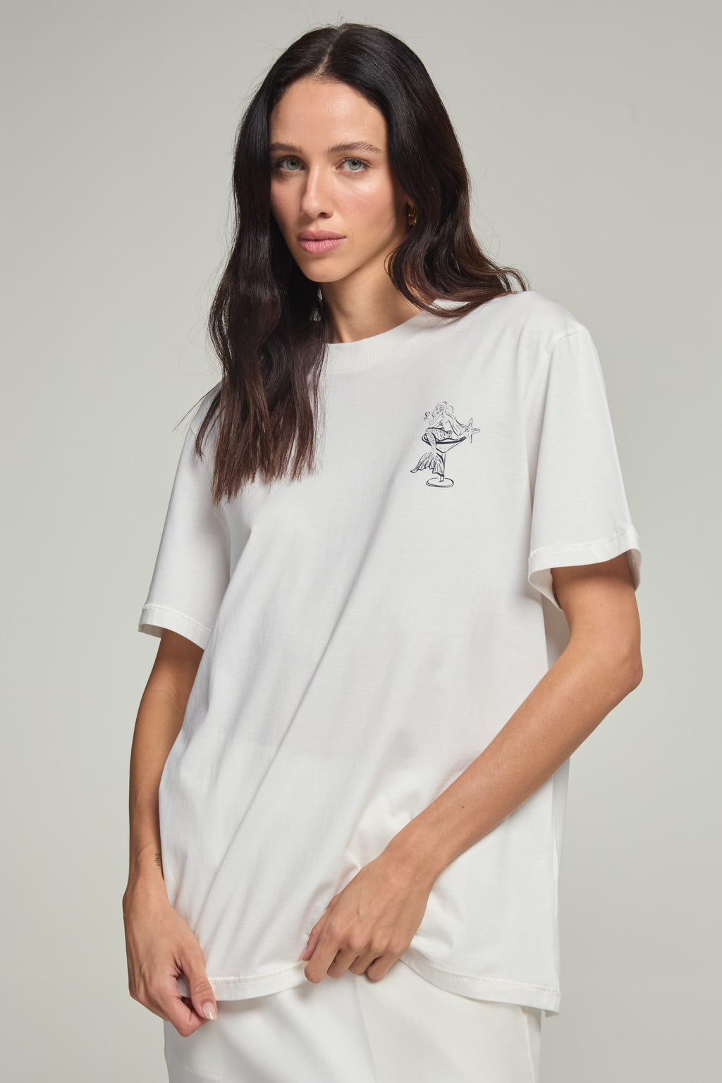 Camiseta em malha - Off White