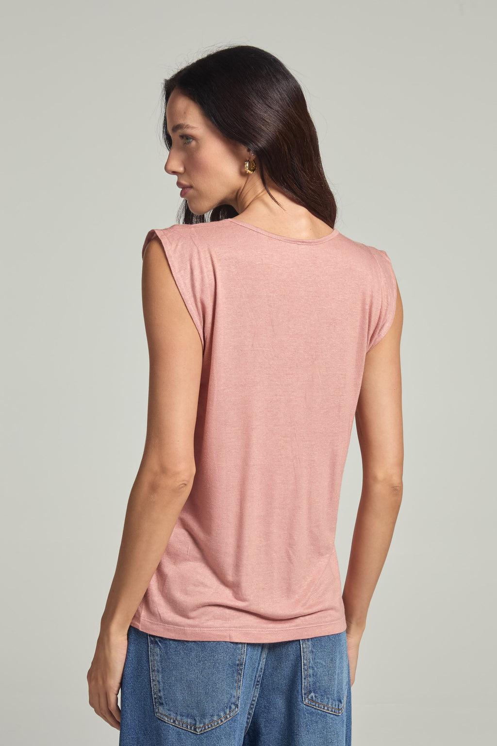 Regata babados em viscolinho - Rose