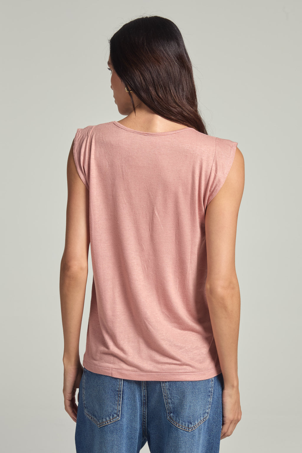 Regata babados em viscolinho - Rose