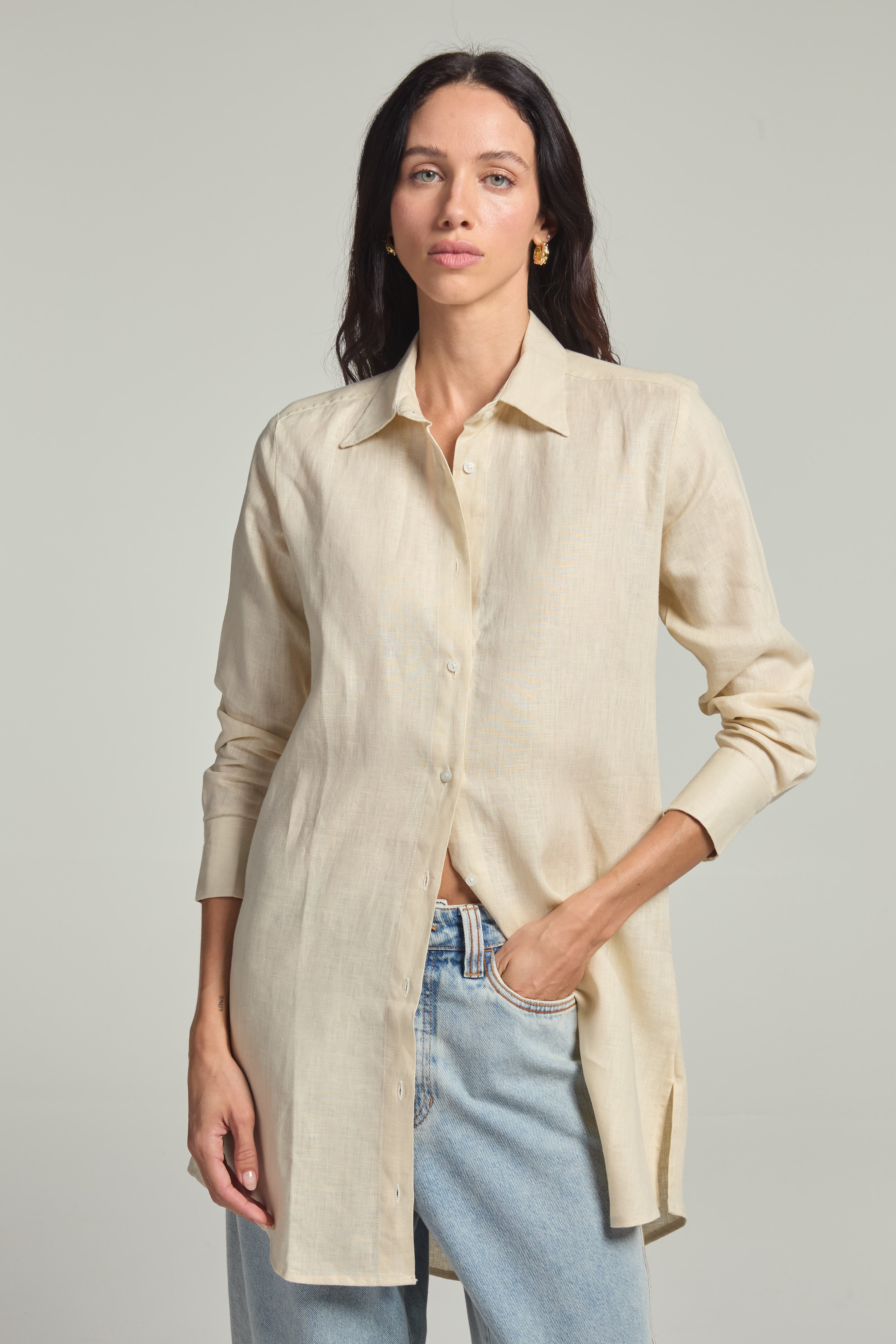 Chemise Linho Amarela Baby
