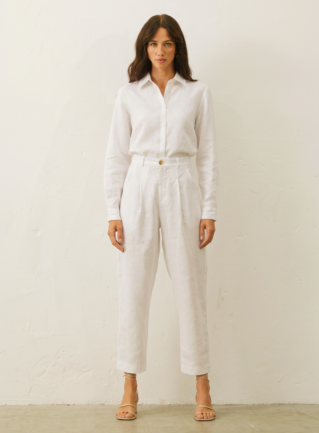 Calça Cenoura De Linho - Branco