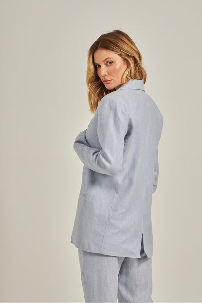 Blazer Linho - Azul