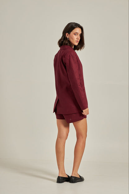 Blazer Linho - Burgundy