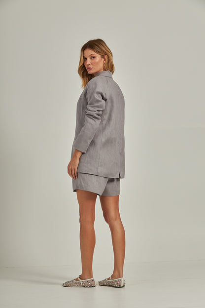 Blazer Linho - Cinza
