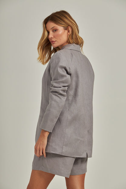 Blazer Linho - Cinza