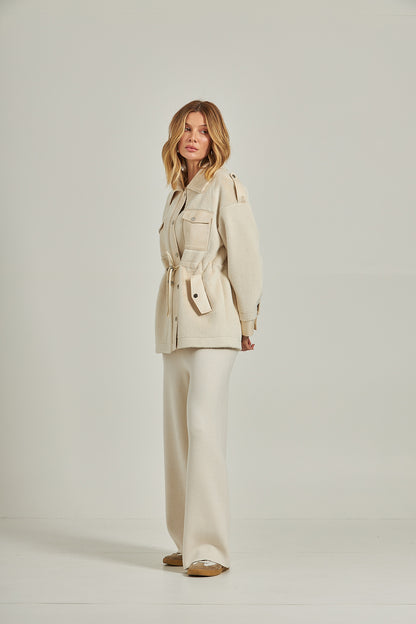 Parka pele fake - Bege