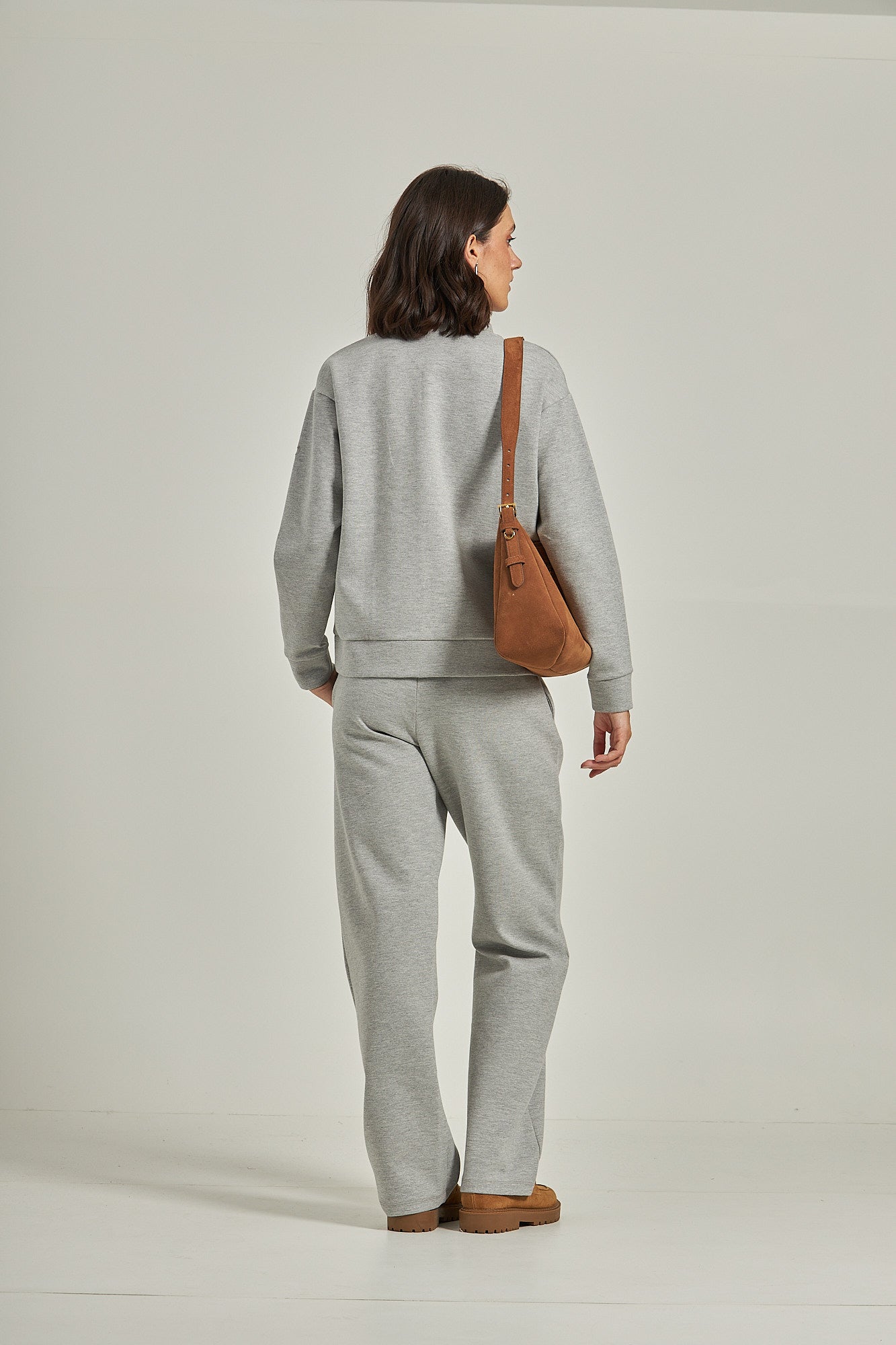 Calça Wide Infinity - Cinza mescla