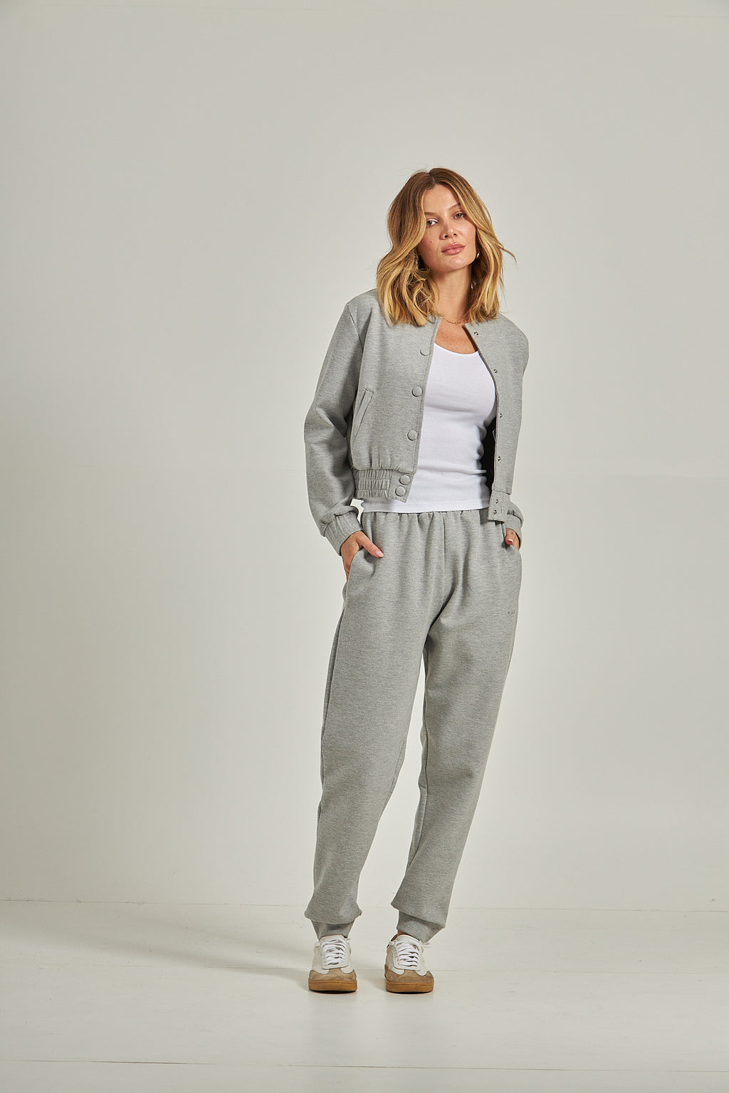 Jaqueta Bomber Infinity - Cinza mescla