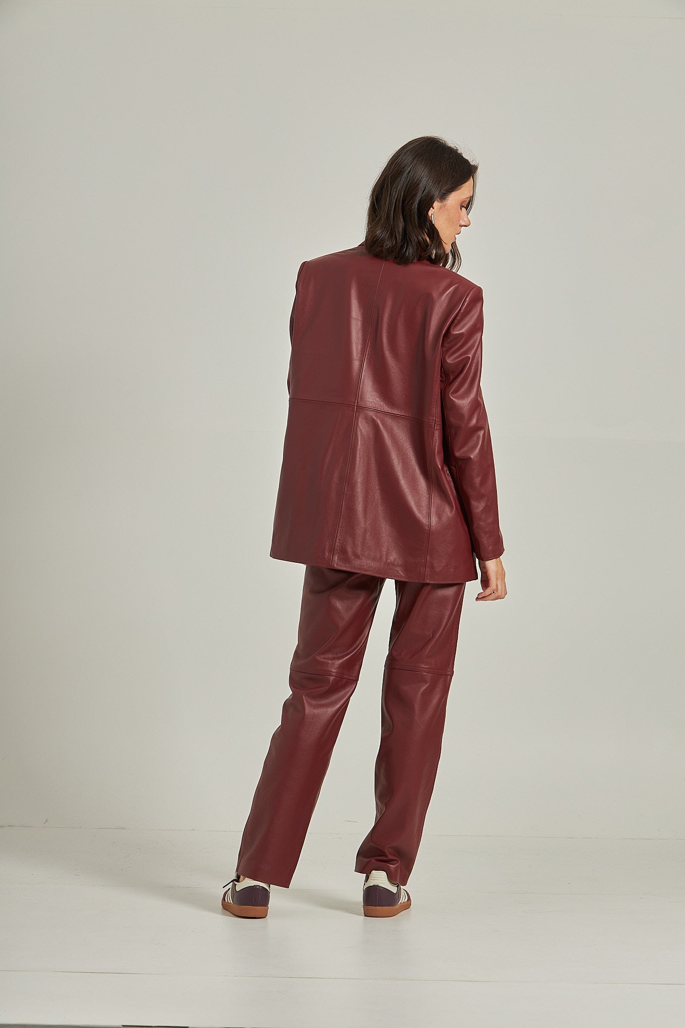Blazer couro - Burgundy