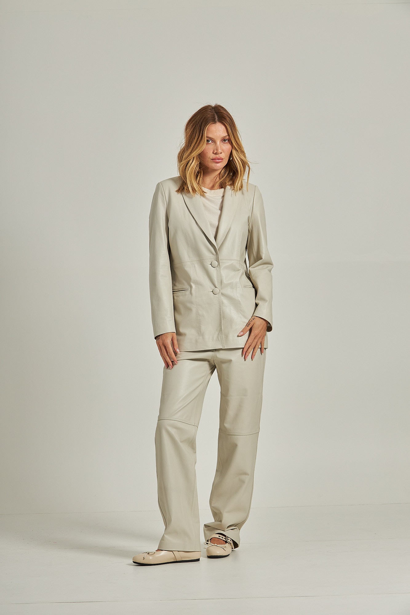 Blazer couro - Off