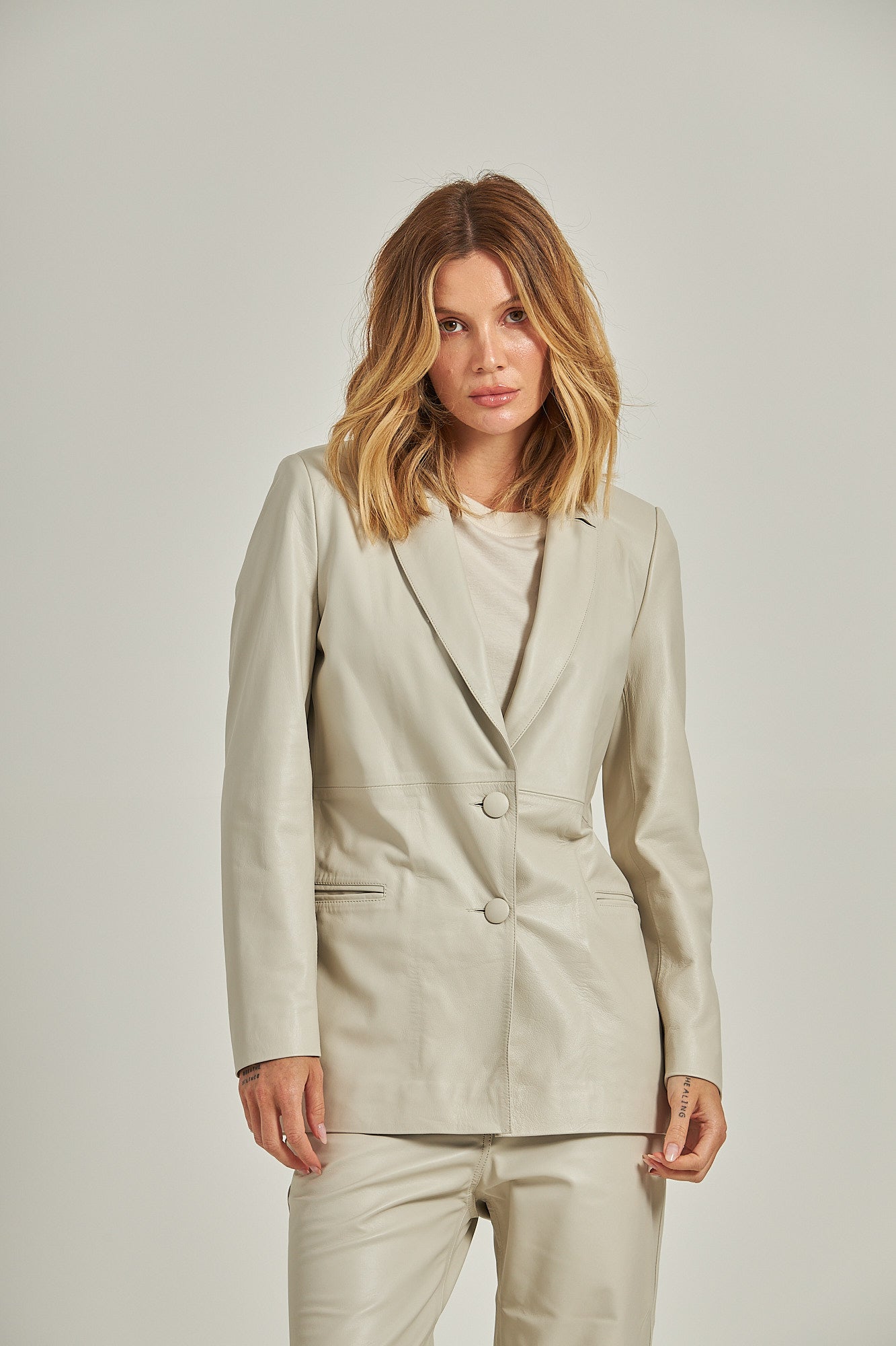 Blazer couro - Off