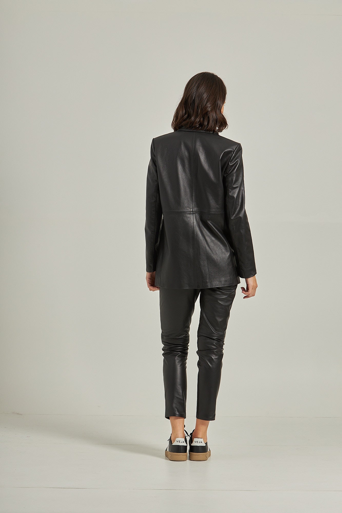 Blazer couro - Preto