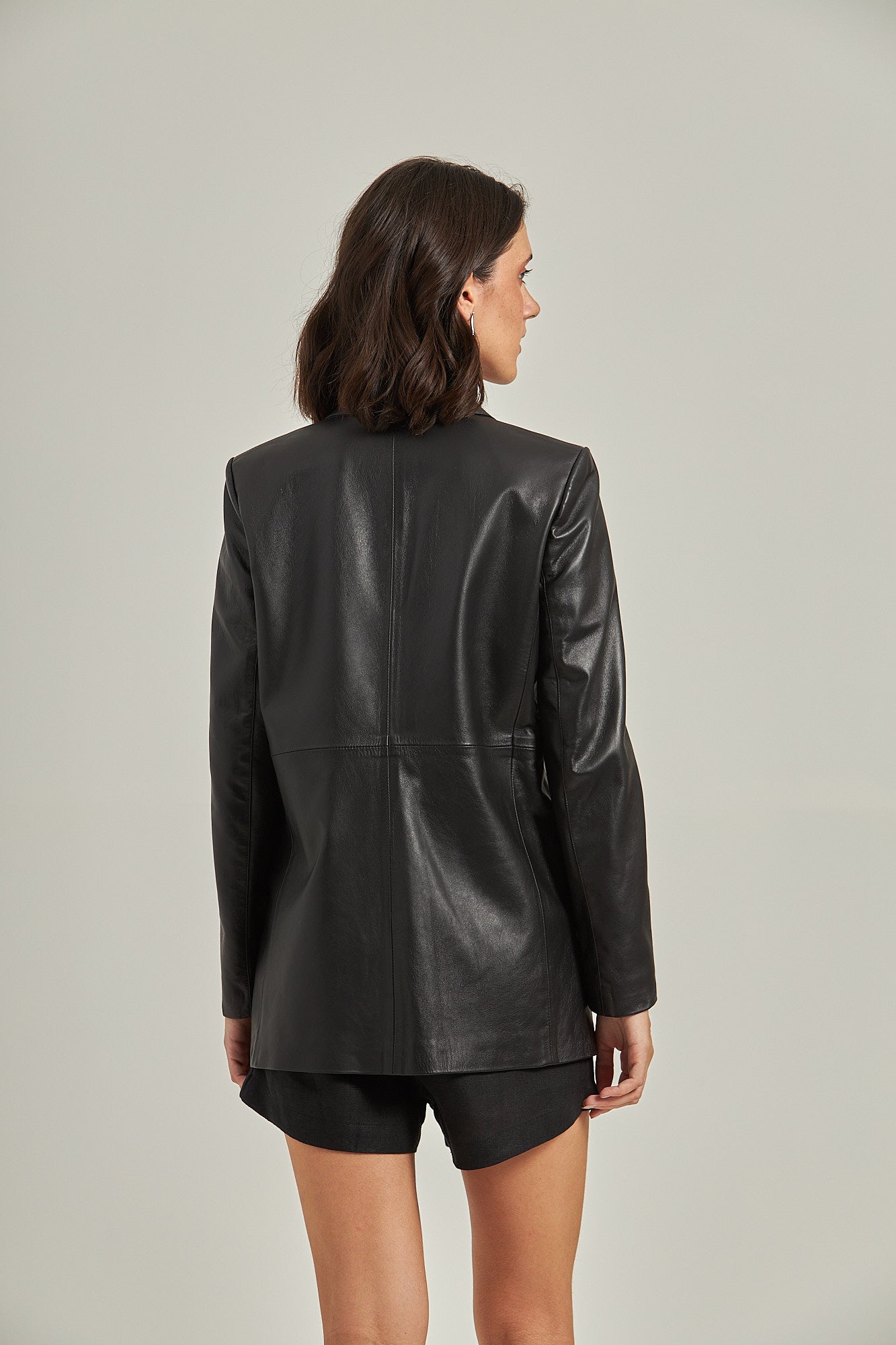 Blazer couro - Preto