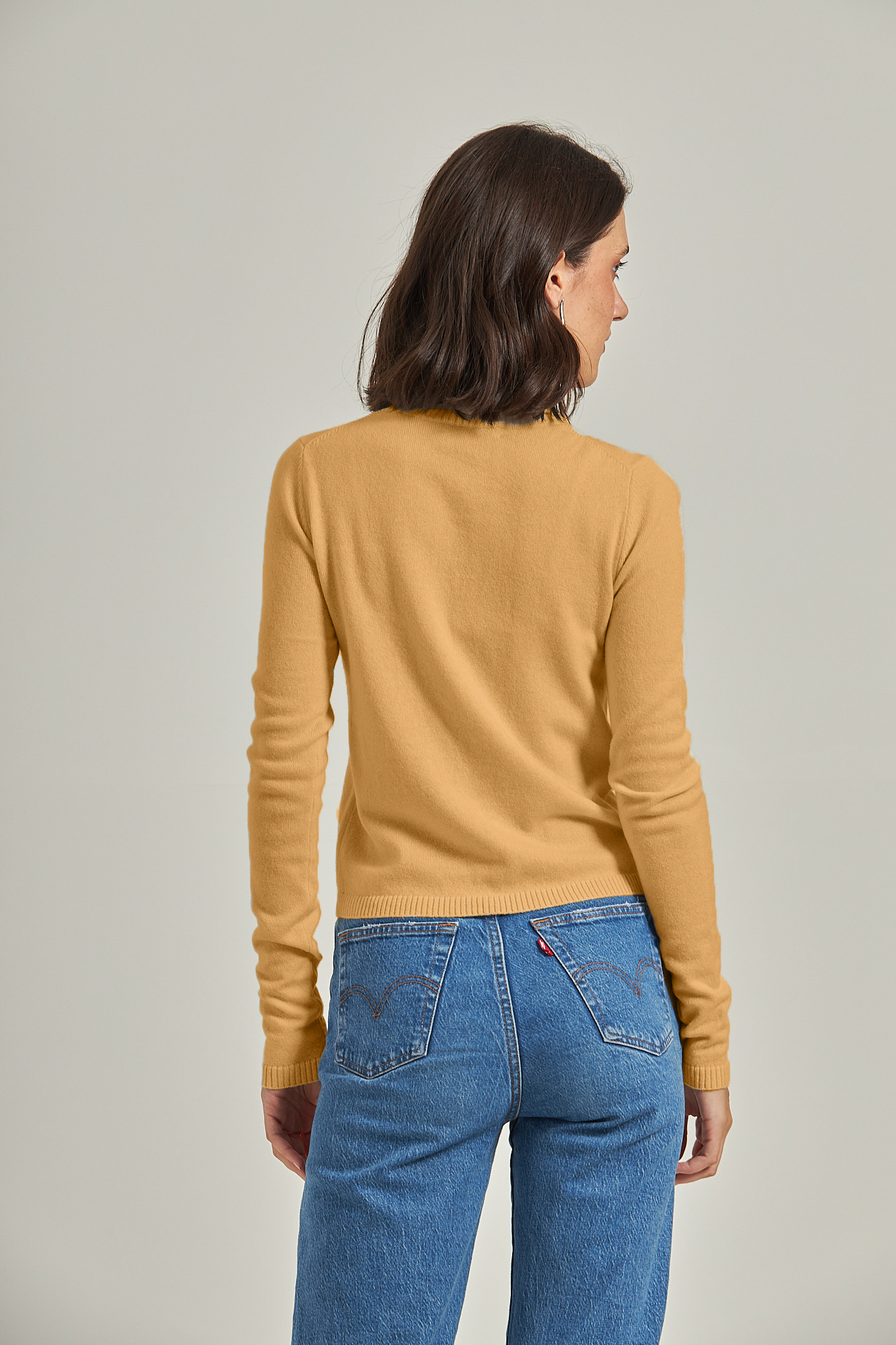 Sueter 100% cashmere gola alta - Caramelo