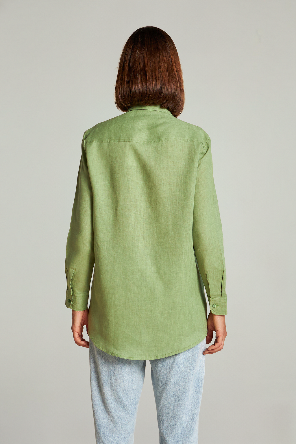 Camisão em linho bordado - Verde