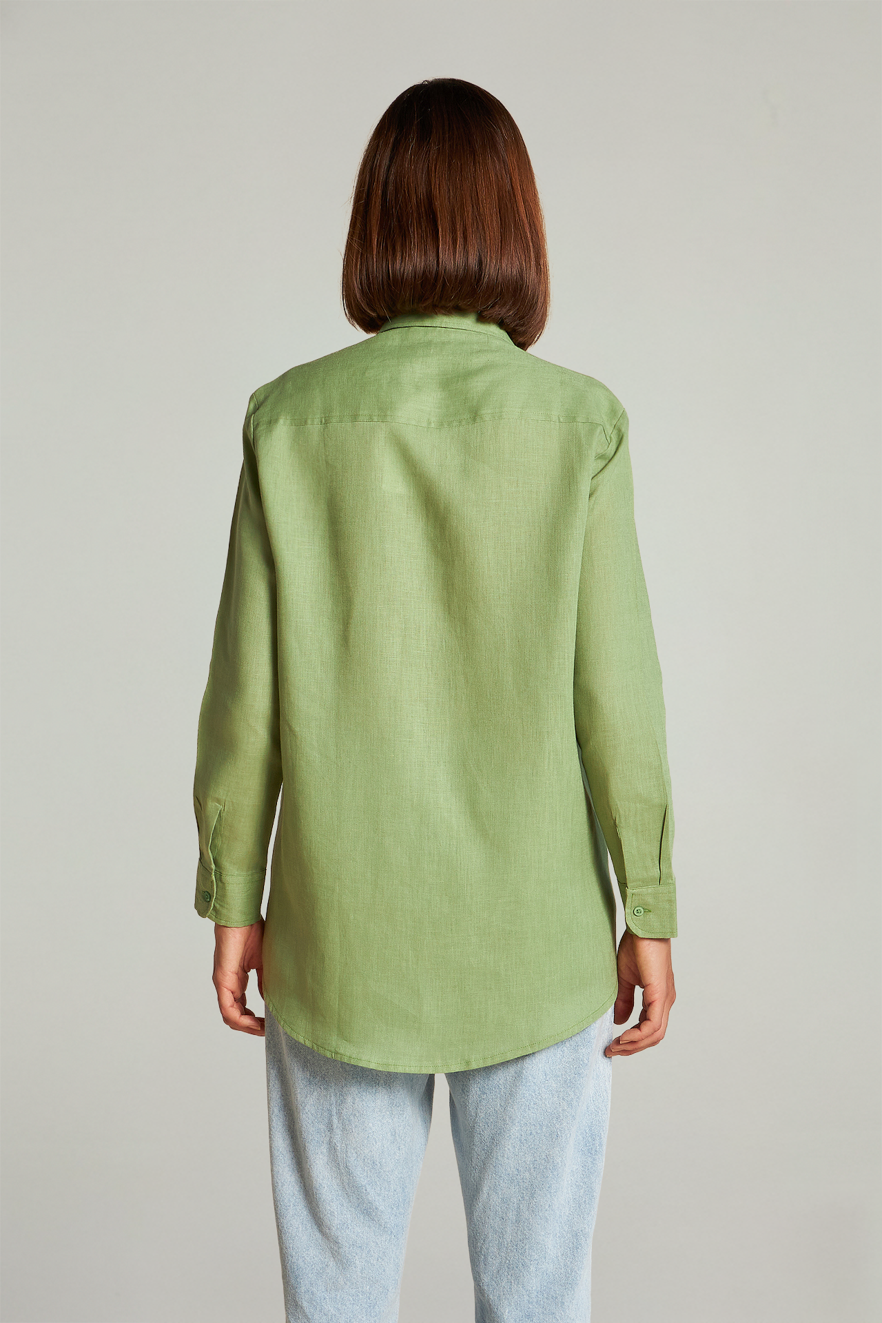 Camisão em linho bordado - Verde