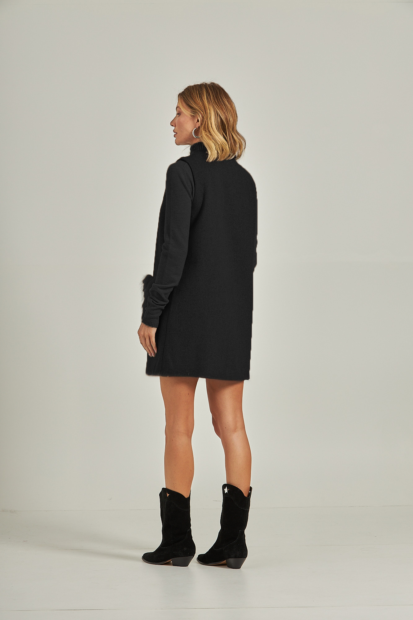 Colete bolso pele - Preto