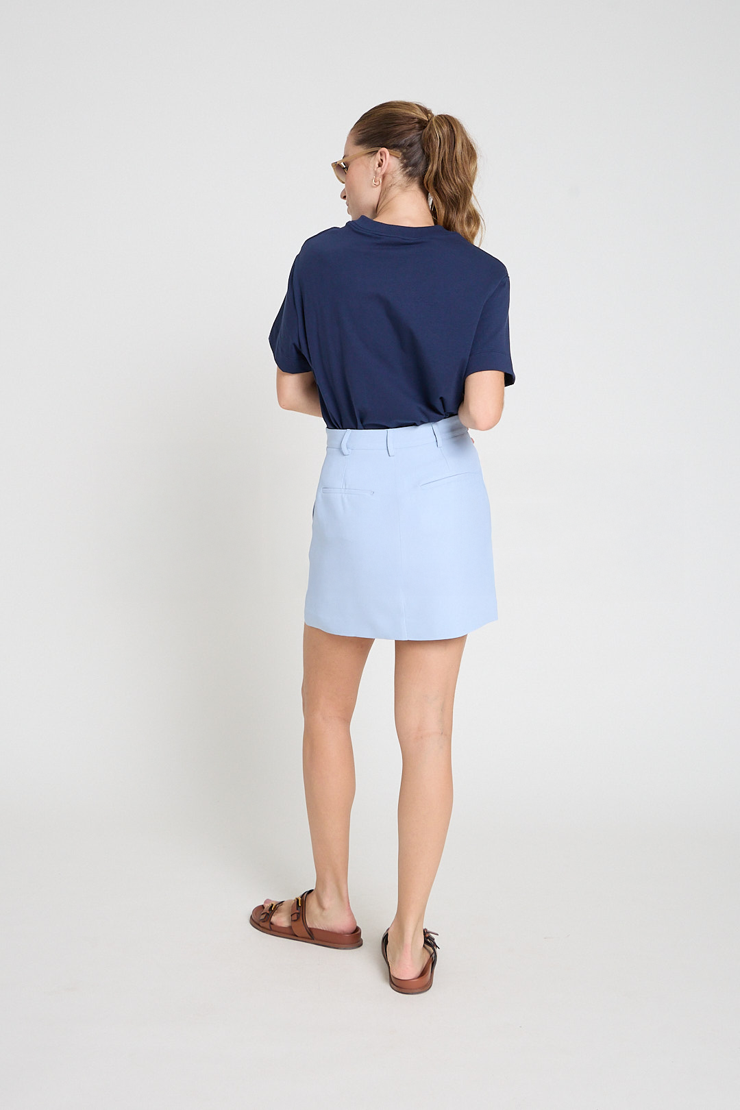 Camiseta malha estampada corações - Marinho