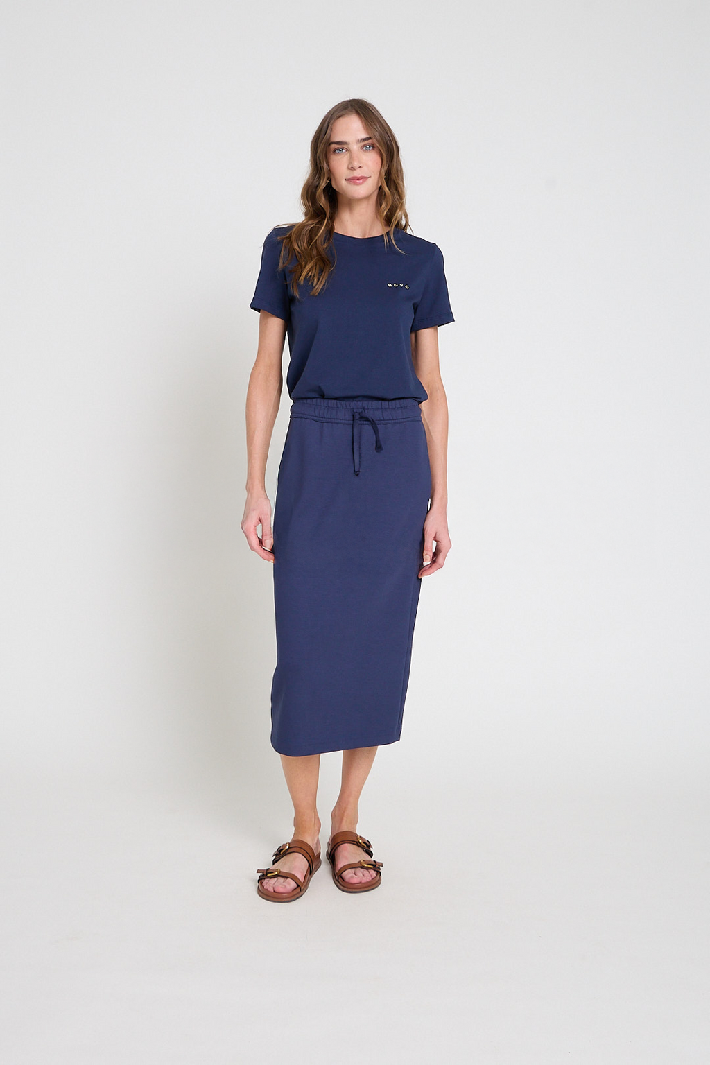 Camiseta em malha - Marinho