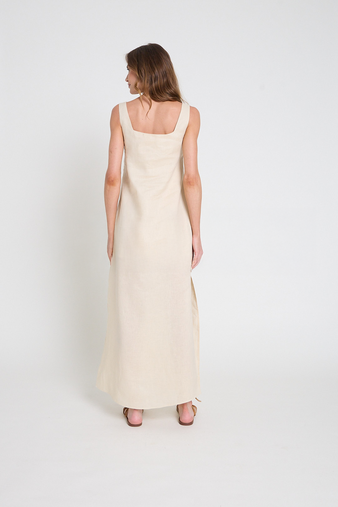 Vestido em linho - Papel