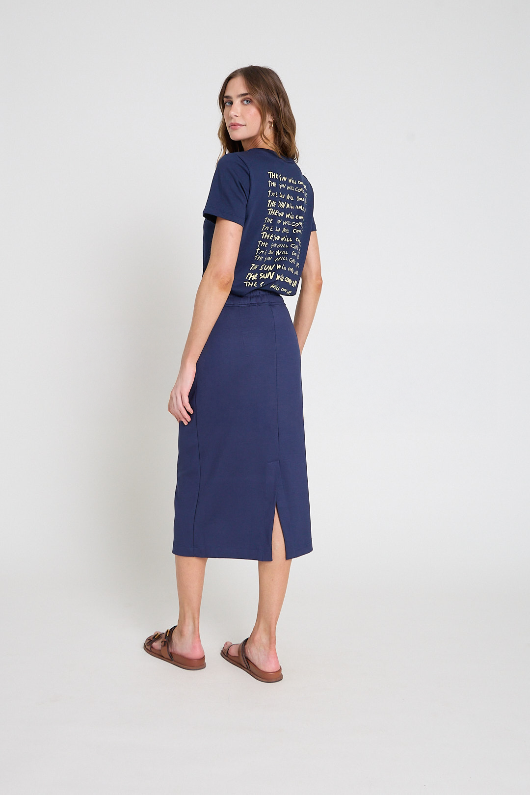 Camiseta em malha - Marinho