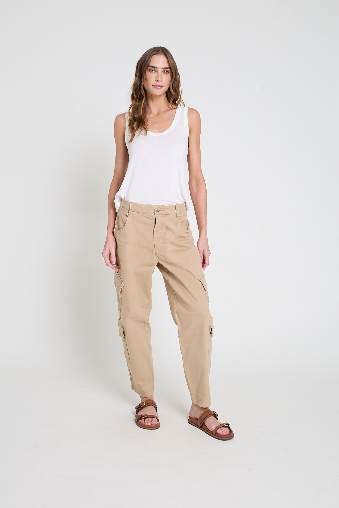 Calça em sarja - Camelo