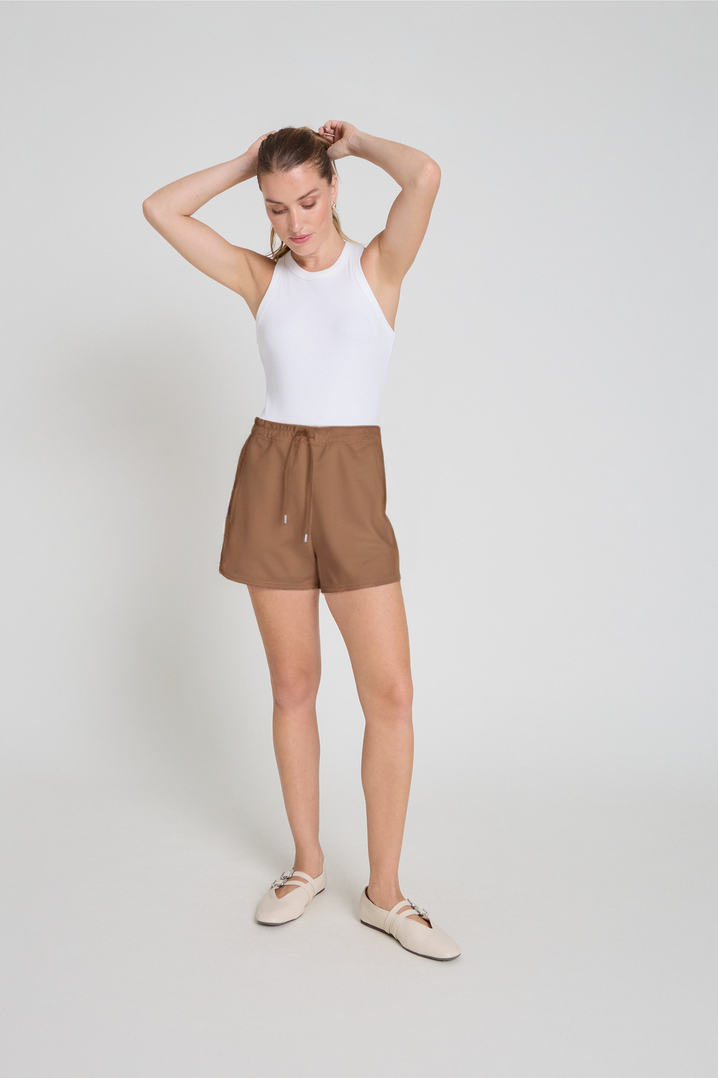 Shorts em malha - Mocha