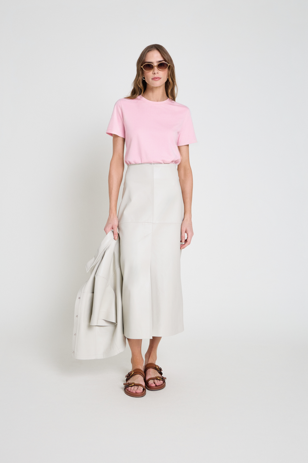 Camiseta em algodão pima - Rosa