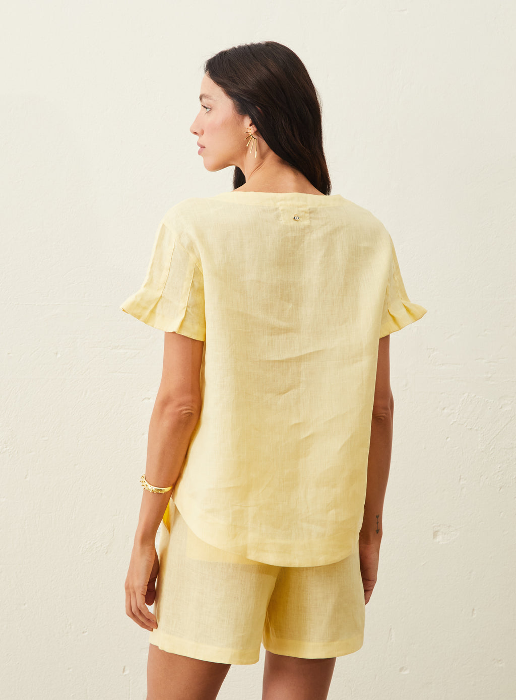 Blusa De Linho - Amarelo