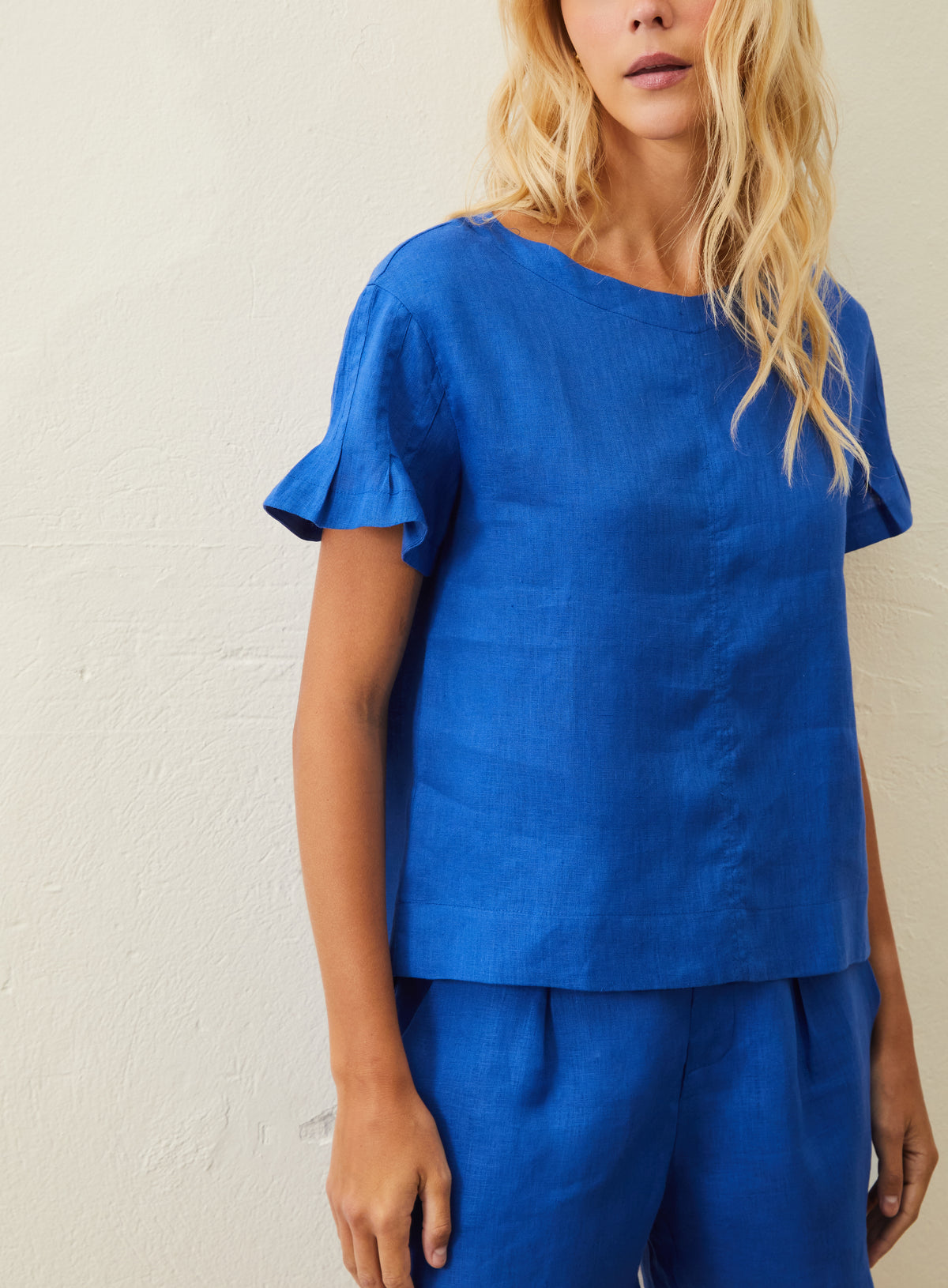 Blusa De Linho - Azul