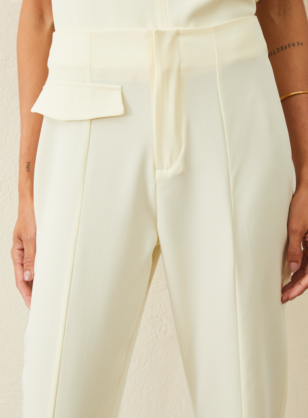 Calça Em Crepe Patou - Amarelo
