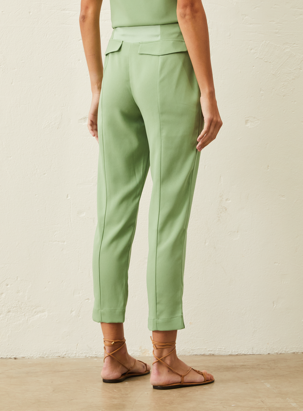 Calça Em Crepe Patou - Verde