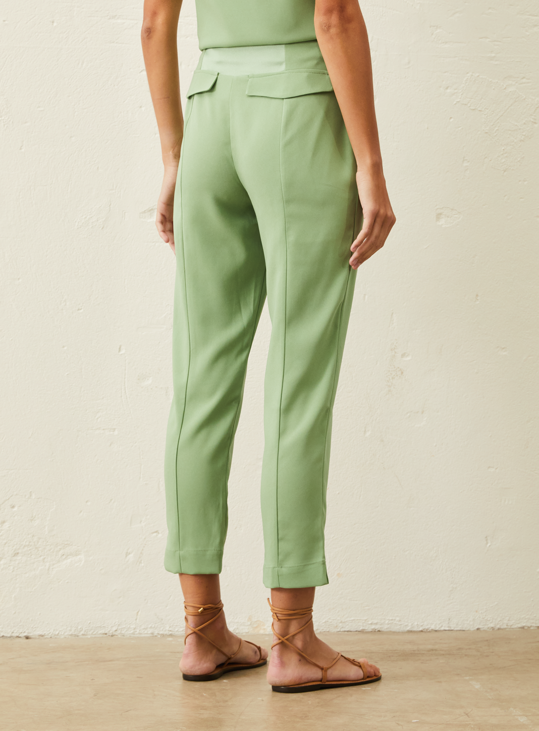 Calça Em Crepe Patou - Verde