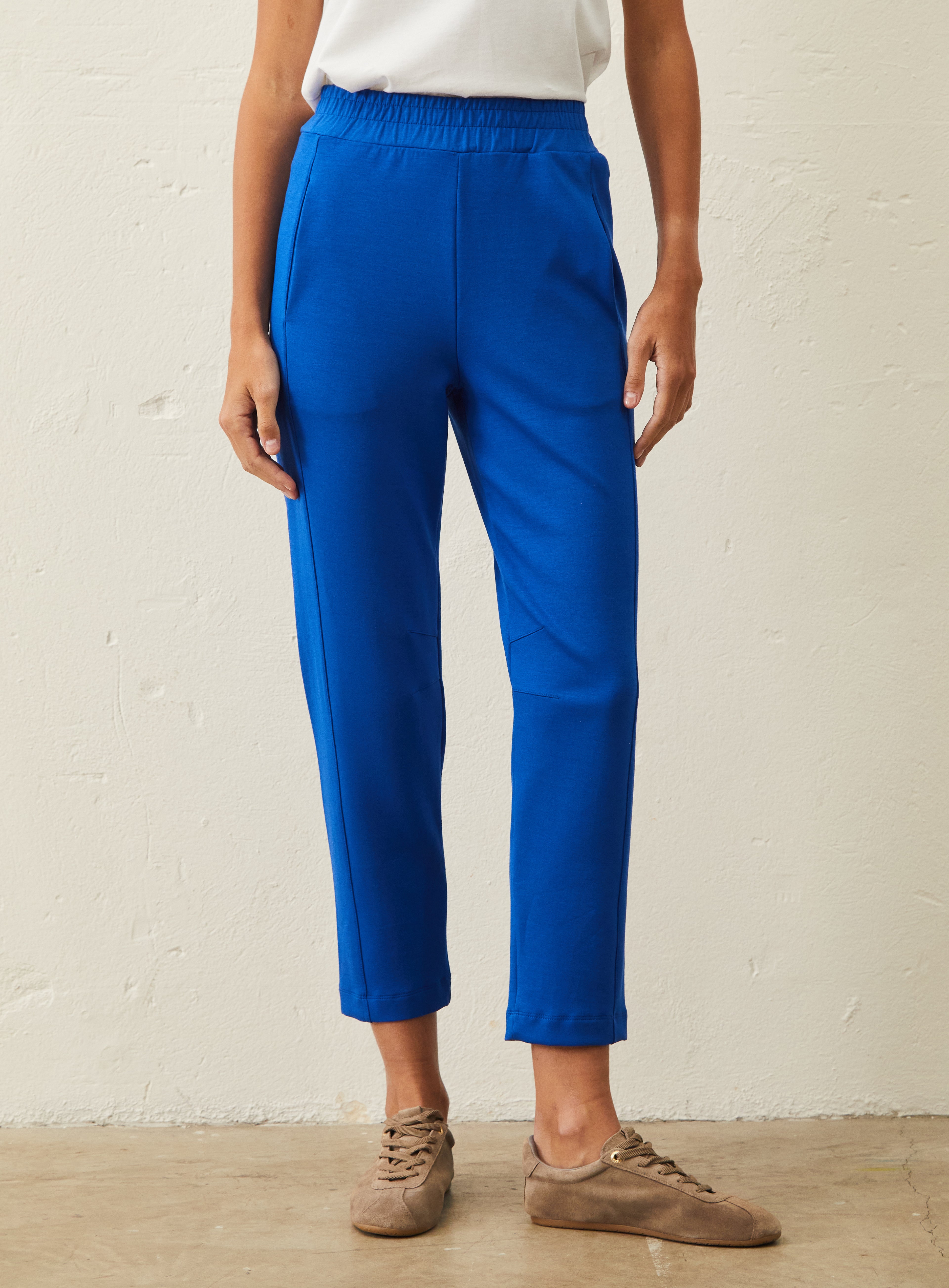 Calça De Moletom Reta - Azul